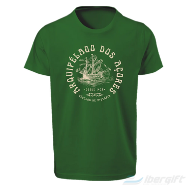 T-Shirt ’’Âncora Azores Since 1439’’ (Ts2024-08) Verde Escuro / 5/6 Açores - T-Shirts