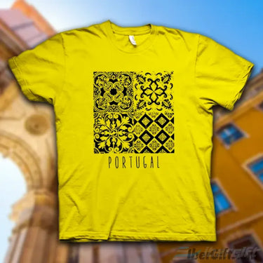 T-Shirt Azulejos De Portugal – Ibergift Ts2017-29 Amarelo / 5/6 - Roupas T-Shirts