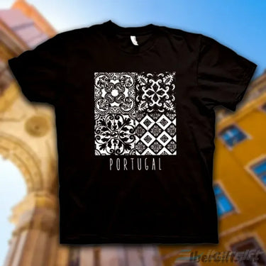 T-Shirt Azulejos De Portugal – Ibergift Ts2017-29 Preto / 5/6 - Roupas T-Shirts