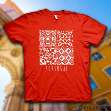 T-Shirt Azulejos De Portugal – Ibergift Ts2017-29 Vermelho / 5/6 - Roupas T-Shirts