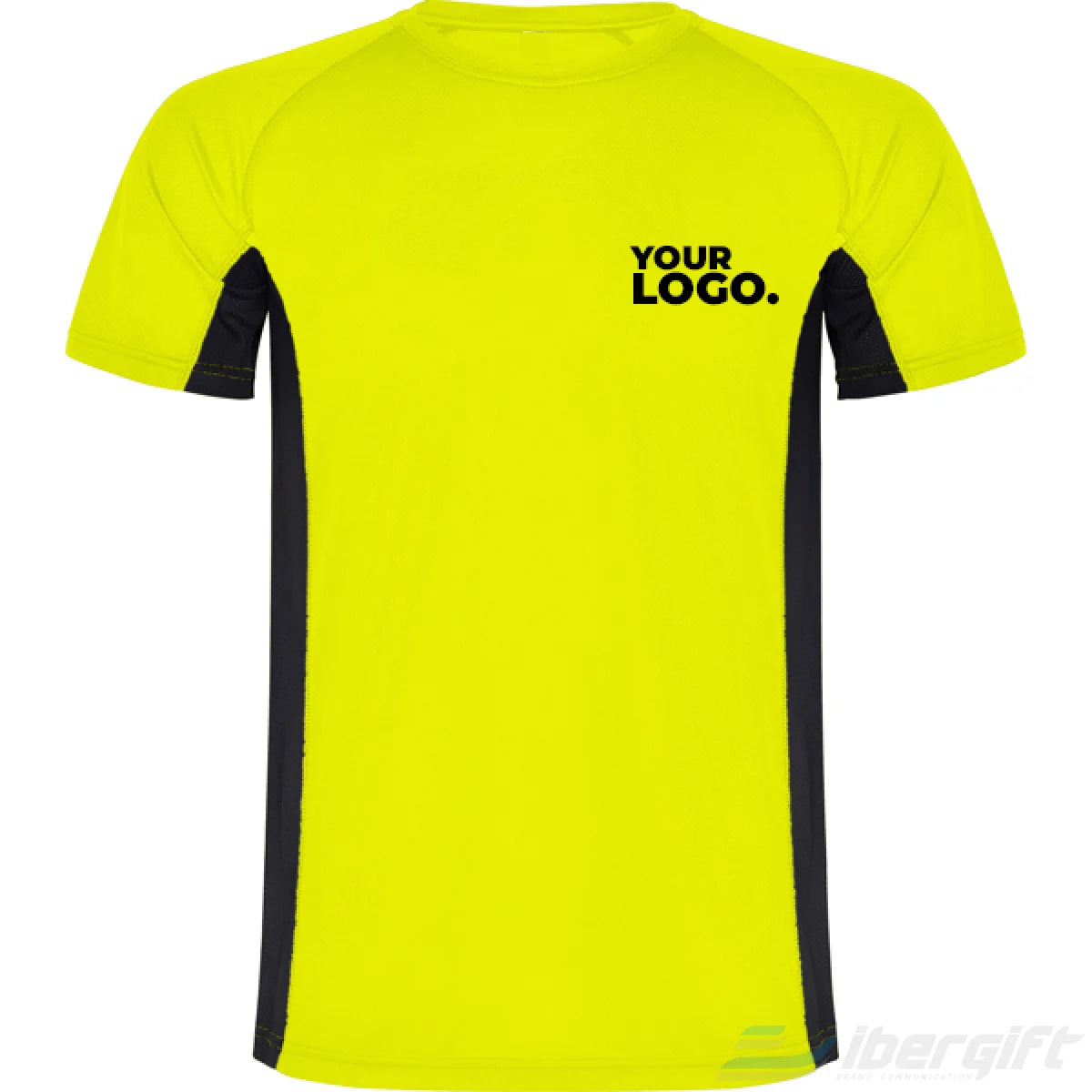 T-Shirt Bicolor Lateral Amarelo/Preto / 5/6 Corporate - Têxtil Técnico