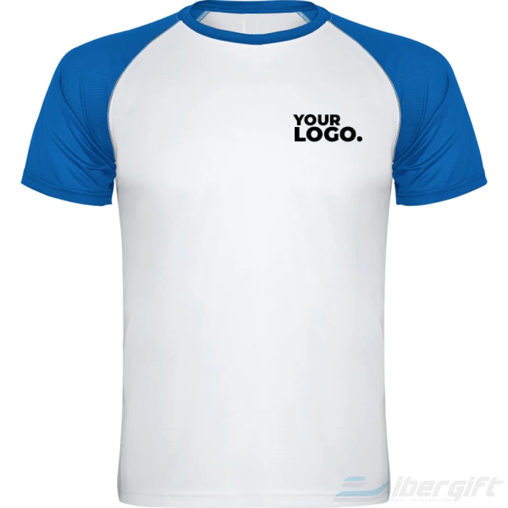 T-Shirt Técnica Bicolor Branco/Azul / 5/6 Corporate - Têxtil Técnico