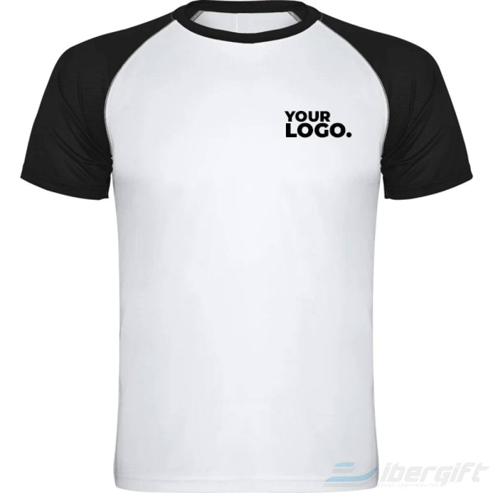 T-Shirt Técnica Bicolor Branco/Preto / 5/6 Corporate - Têxtil Técnico