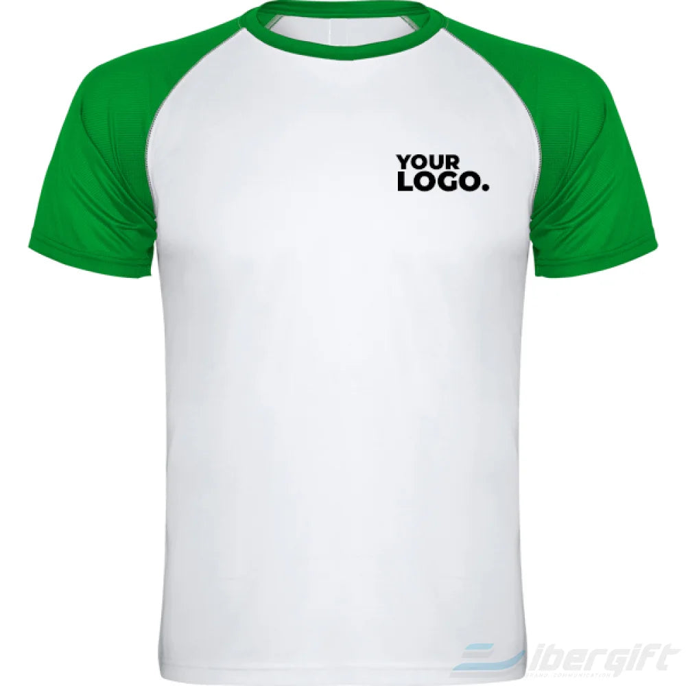 T-Shirt Técnica Bicolor Branco/Verde / 5/6 Corporate - Têxtil Técnico