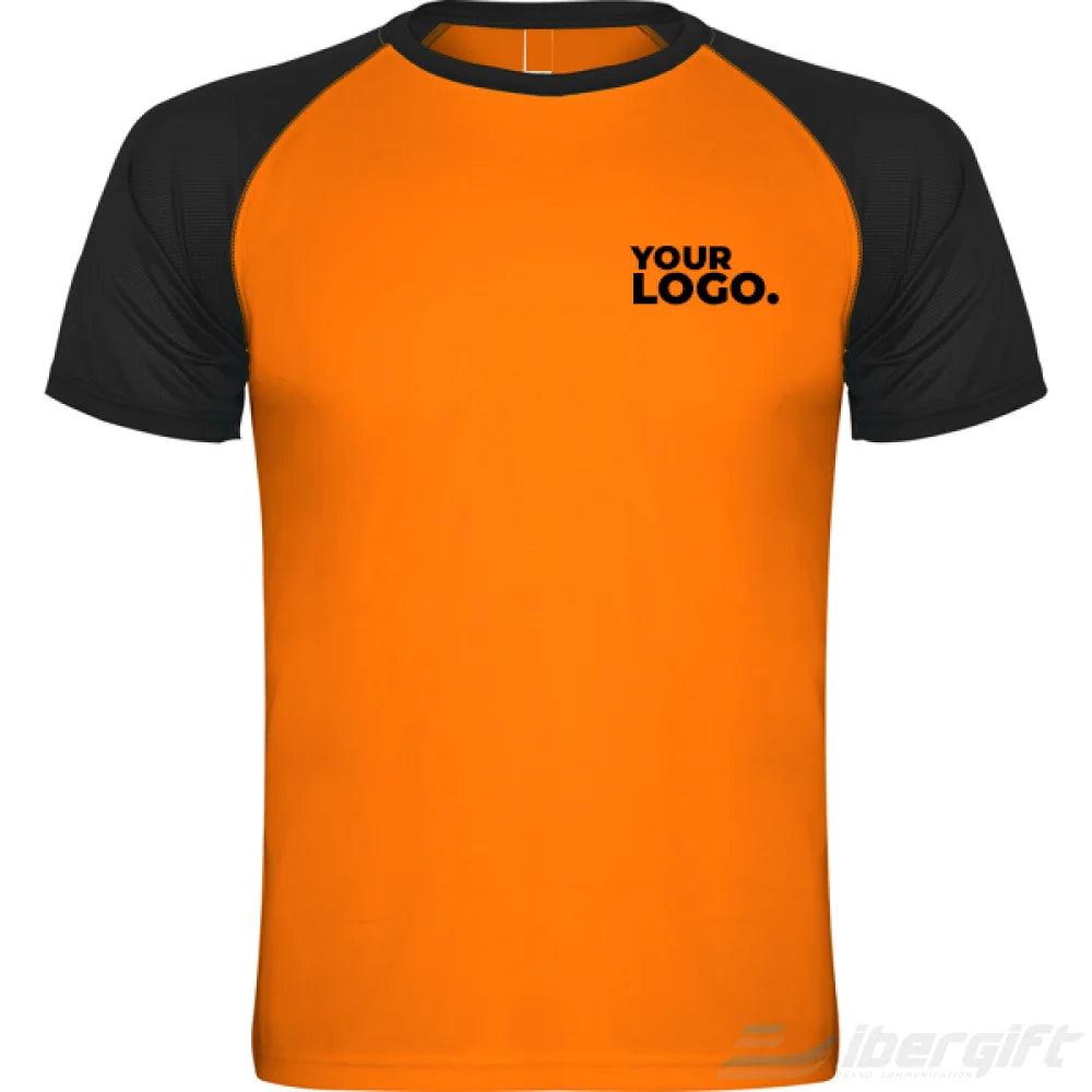 T-Shirt Técnica Bicolor Laranja/Preto / 5/6 Corporate - Têxtil Técnico
