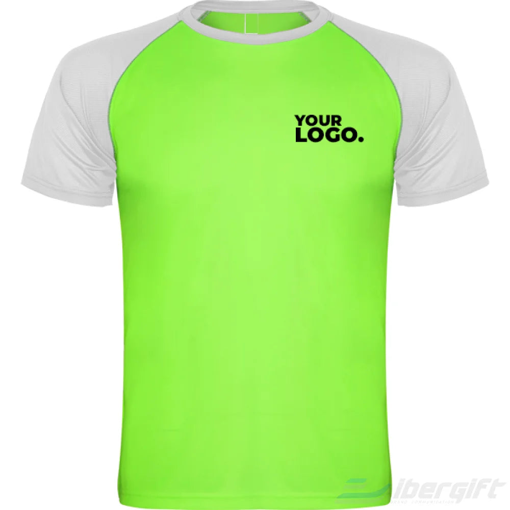 T-Shirt Técnica Bicolor Verde/Branco / 5/6 Corporate - Têxtil Técnico